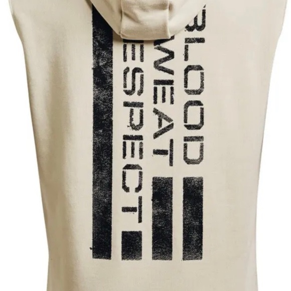 Under Armour Men's Project Rock Heavyweight Terry Sleeveless Hoodie 1370462-279 - Picture 4 of 8